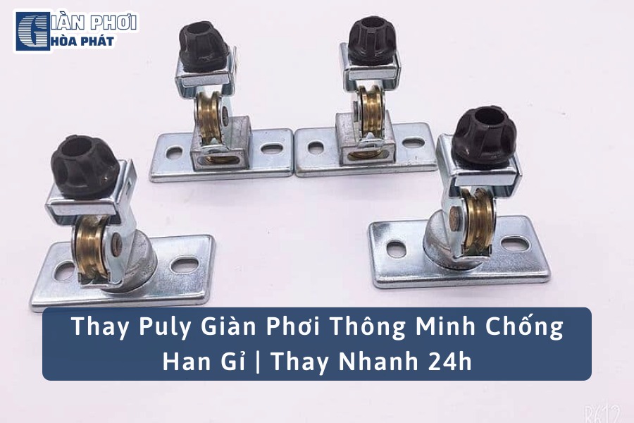 Thay Puly Giàn Phơi Thông Minh Chống Han Gỉ | Thay Nhanh 24h