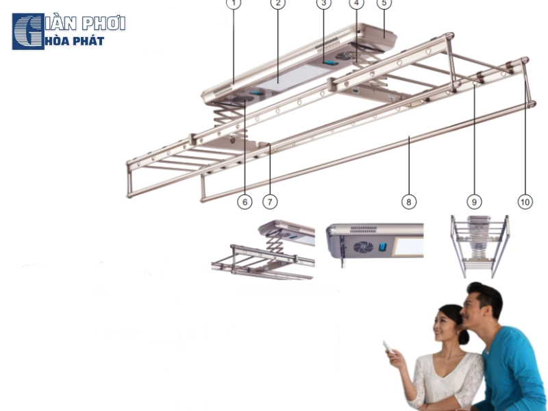 sửa remote giàn phơi điện tử điều khiển từ xa