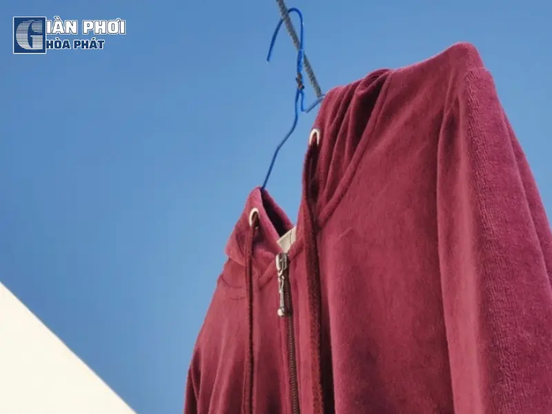 cách phơi quần áo nỉ
