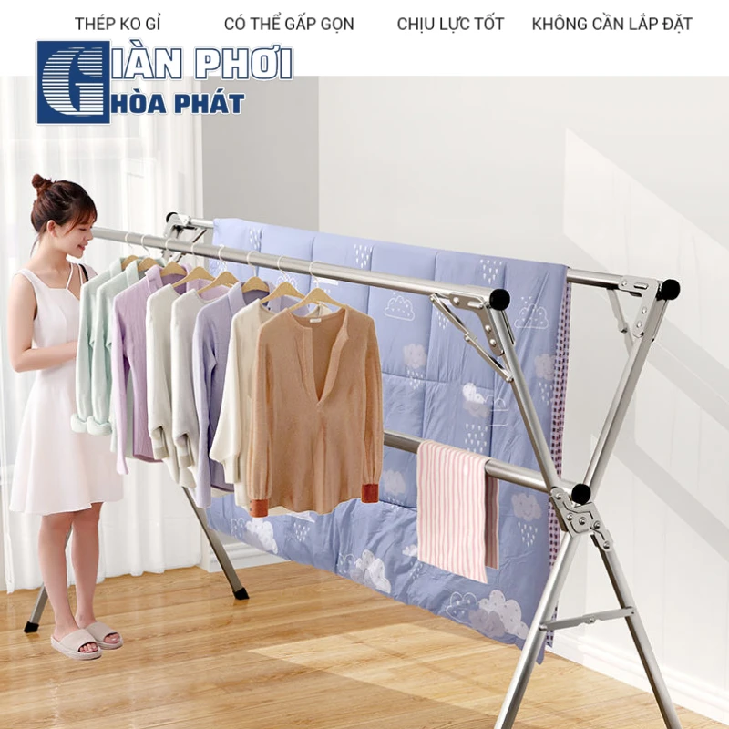 Giàn Phơi Thông Minh Gấp Gọn Inox 3.04