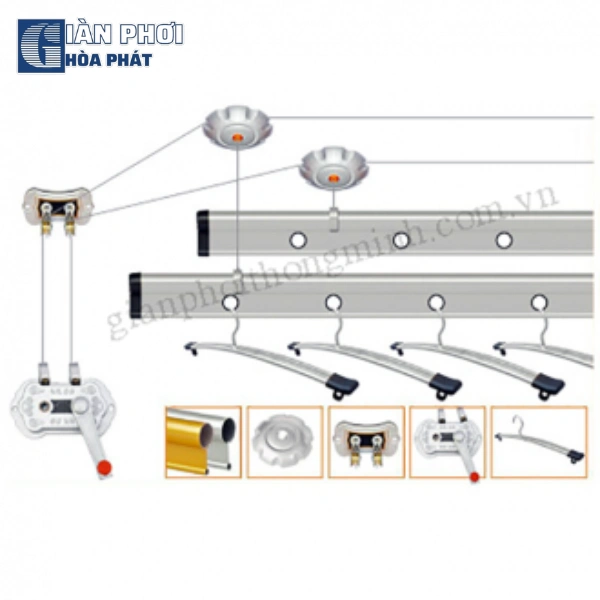 Giàn phơi điều khiển Hàn Quốc