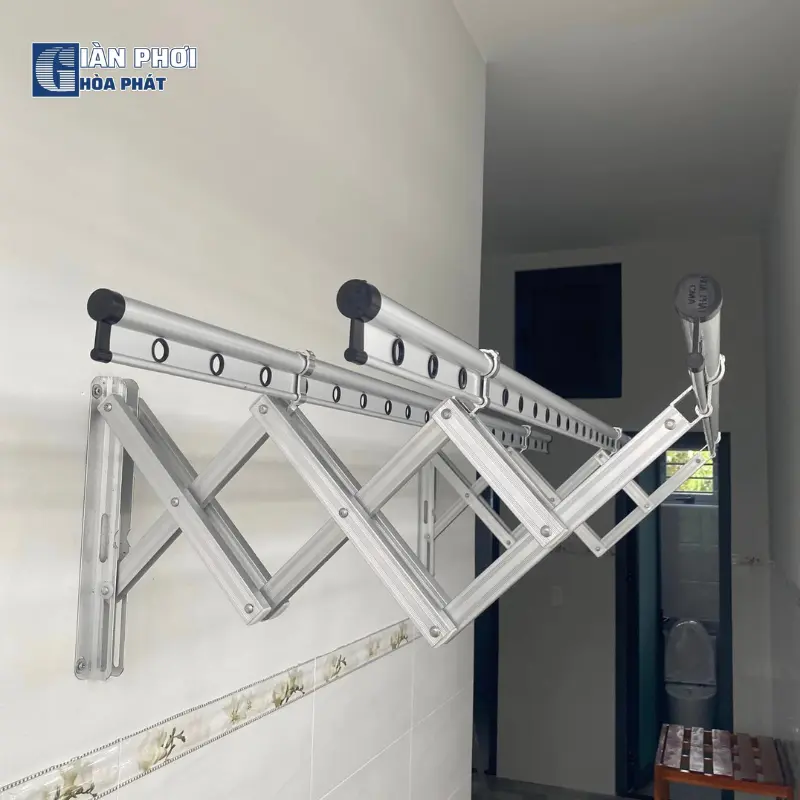 lắp đặt giàn phơi thông minh gắn tường